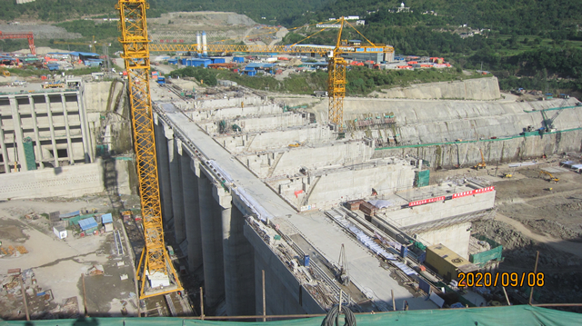 Karot Hydropower Station spillway open to traffic