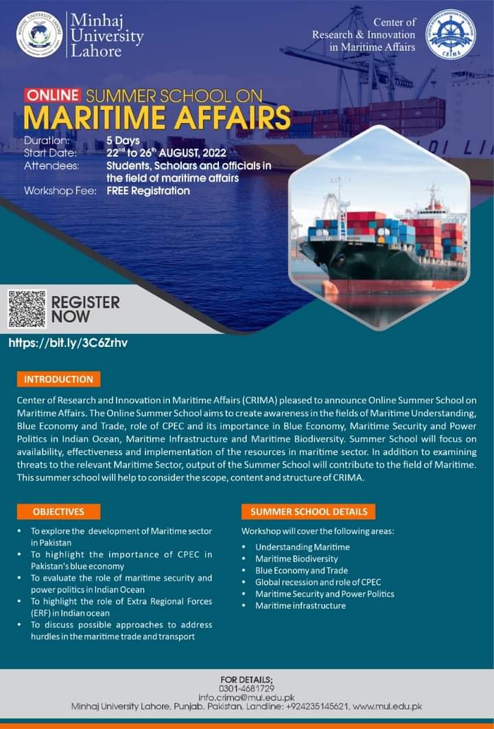 Online summer school on maritime affairs 2022 begins