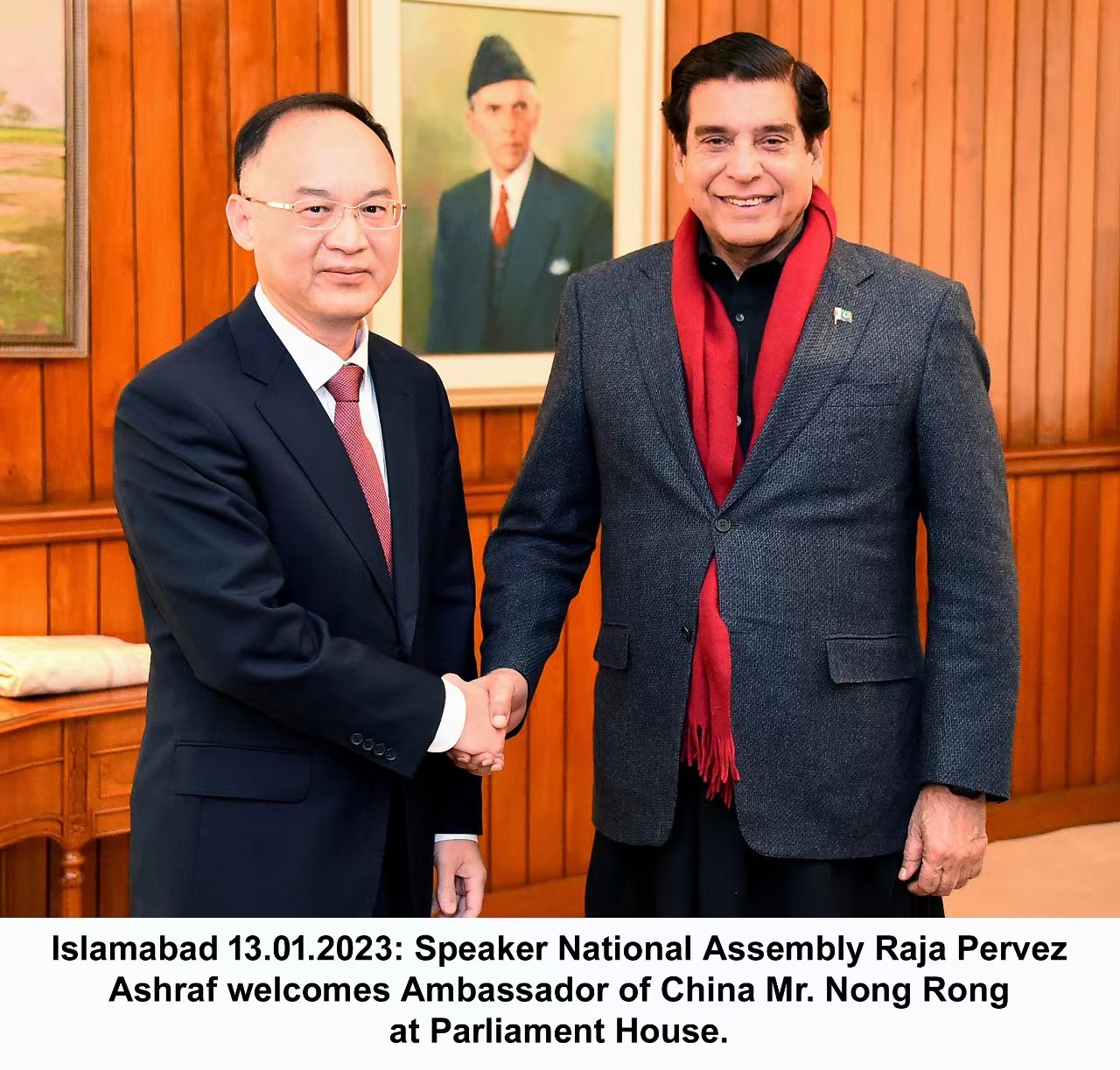 Pakistani National Assembly Speaker highly appreciates outgoing Chinese Ambassador