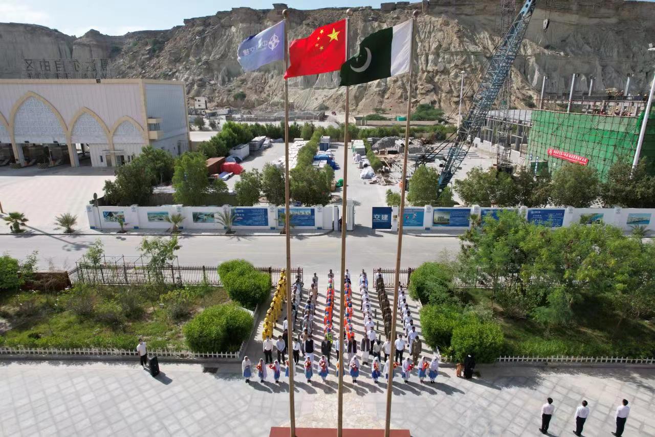 Flag-raising ceremony for Chinese National Day held in Gwadar Port